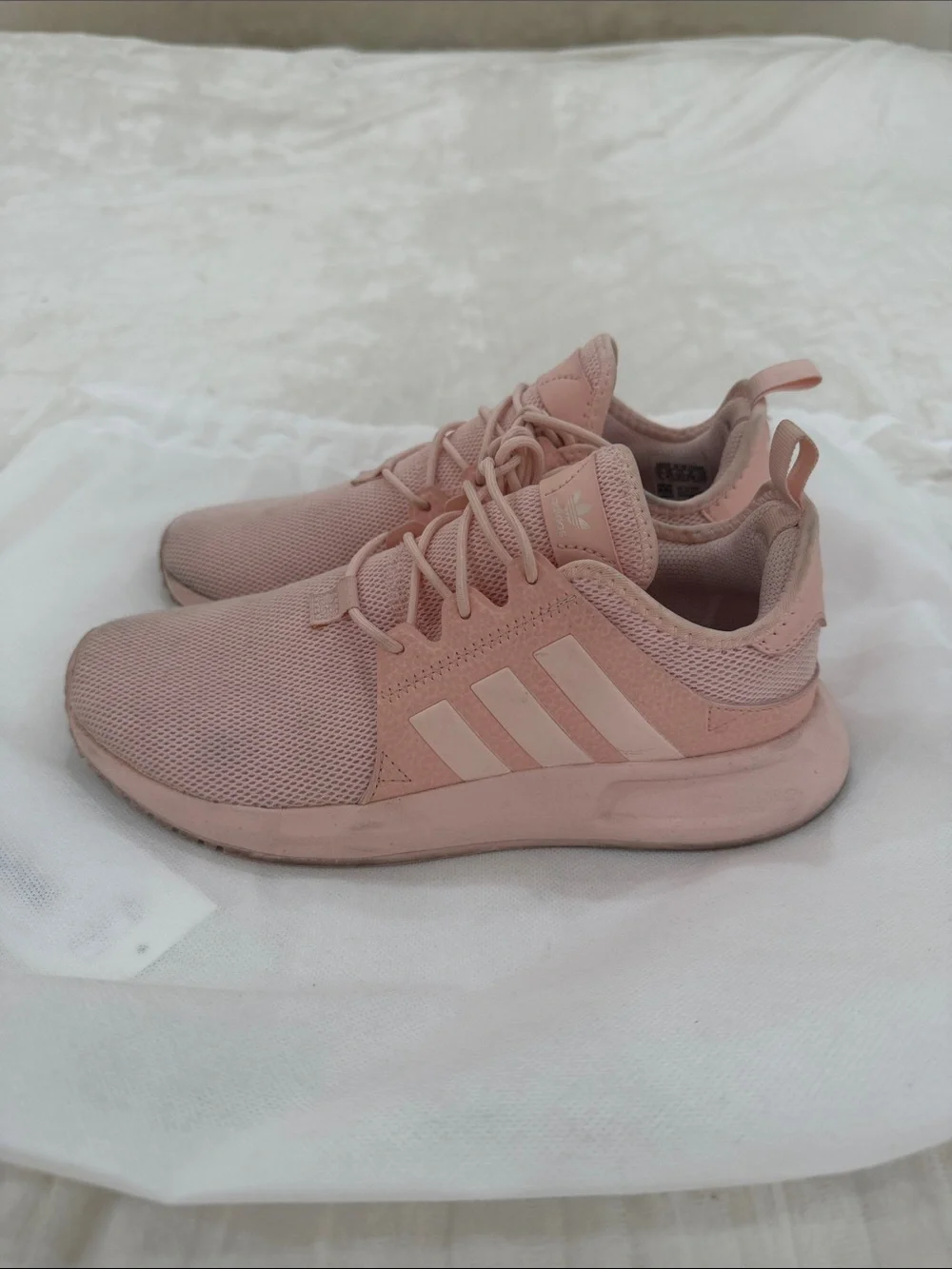 adidas Women's Blush Pink Mesh Lace-Up Sneakers